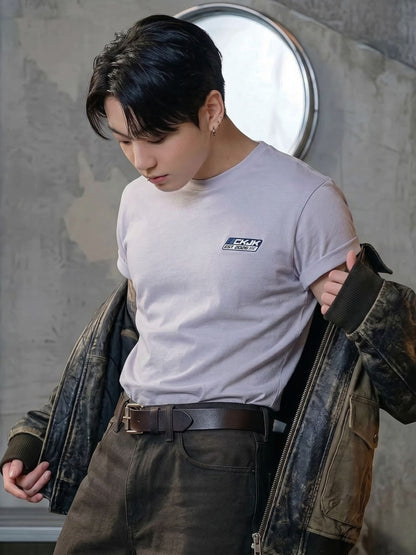 JUNG KOOK x CK LOGO BADGE RELAXED TEE