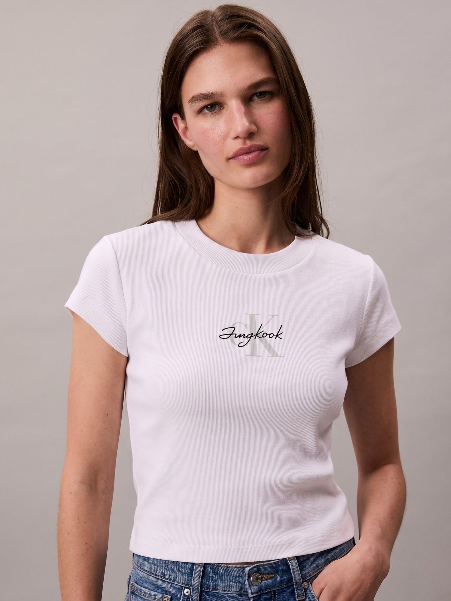 JUNG KOOK x CK MONOLOGO BABY TEE